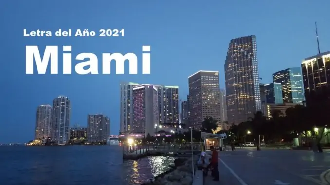 Letra del Año 2021 Miami
